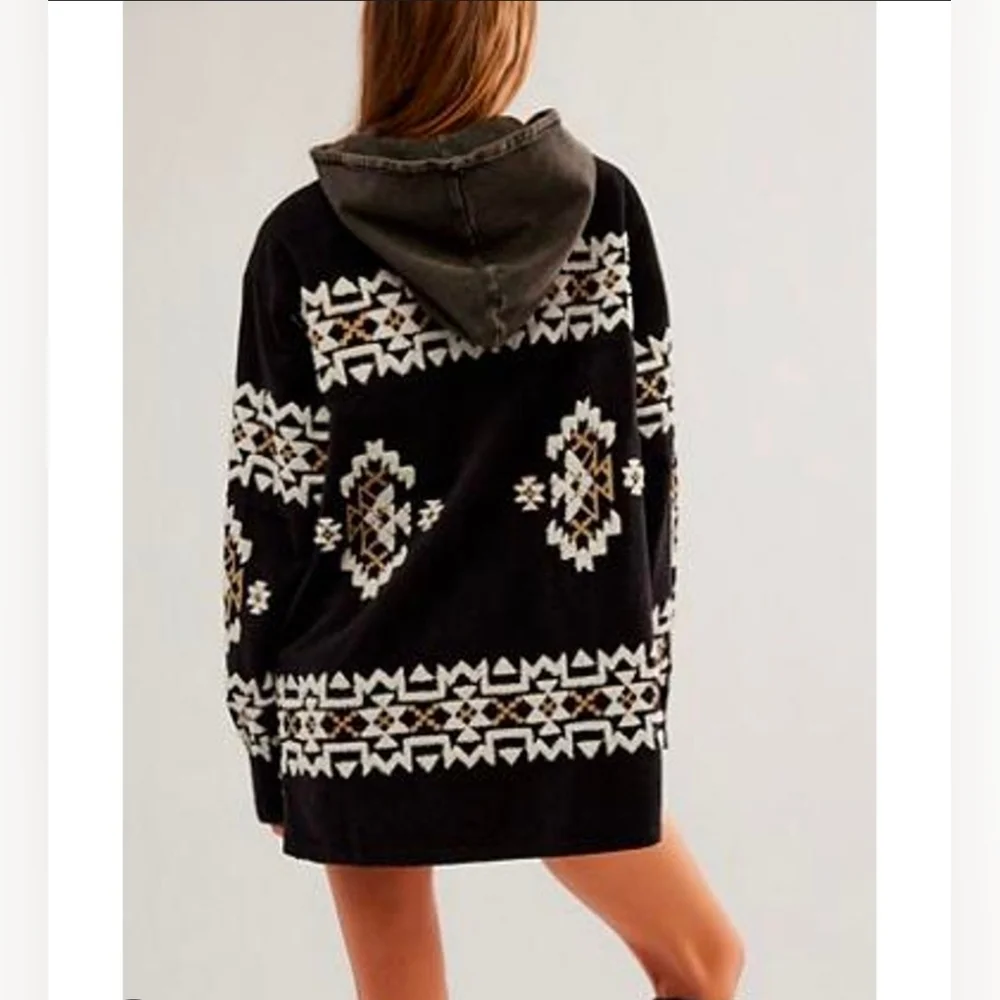 We The Free Cozy Up Patterned Button Up - Picture 2 of 12